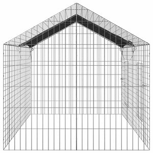 Kaninchenkäfig Silber Verzinkt 200cm