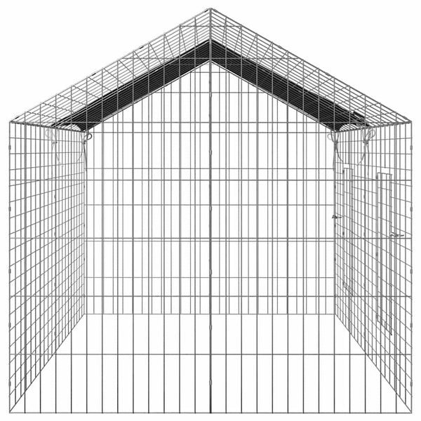 Kaninchenkäfig Silber Verzinkt 200cm