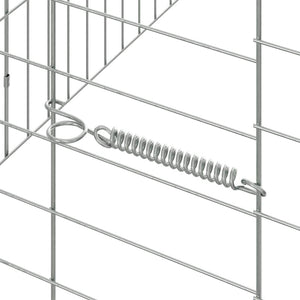 Kaninchenkäfig Silber Verzinkt 400cm