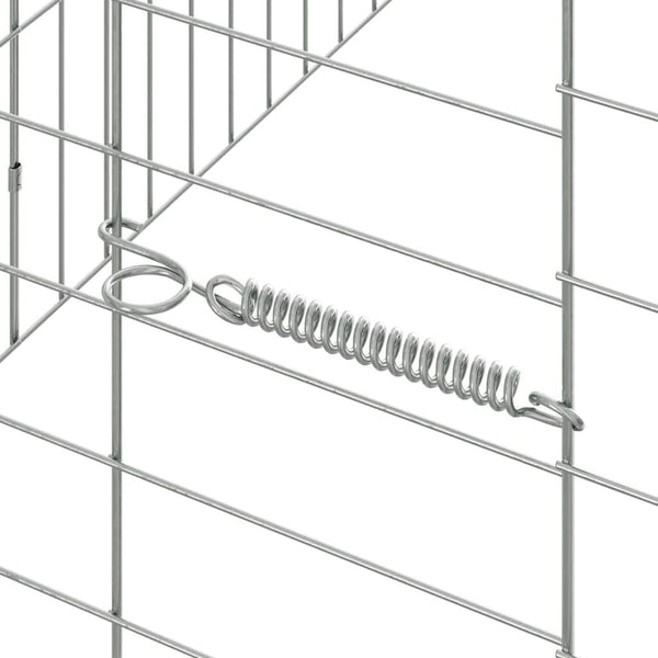 Kaninchenkäfig Silber Verzinkt 400cm