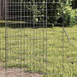 Kaninchenkäfig Silber Verzinkt 400cm