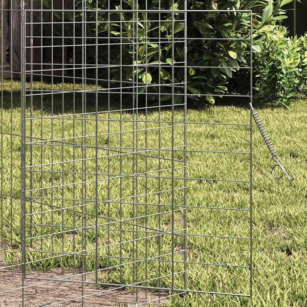 Kaninchenkäfig Silber Verzinkt 400cm