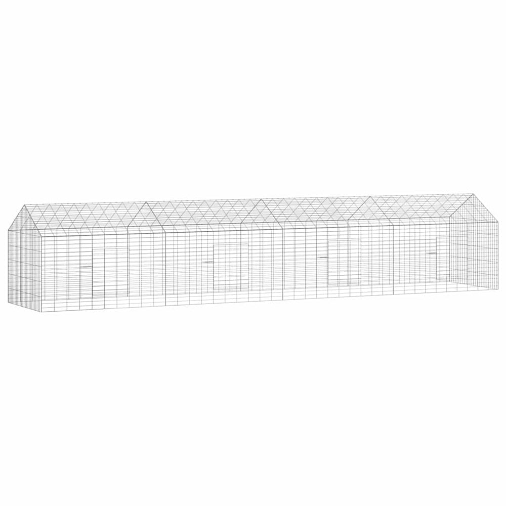Kaninchenkäfig Silber Verzinkt 400cm
