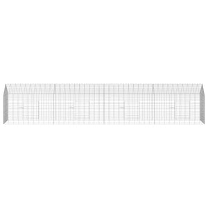 Kaninchenkäfig Silber Verzinkt 400cm