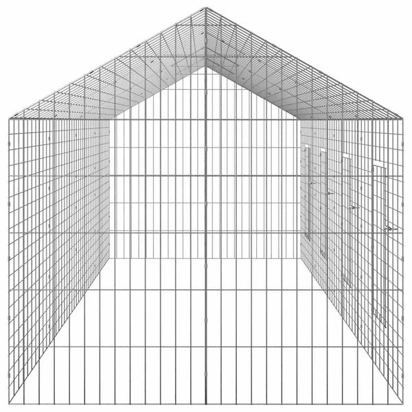 Kaninchenkäfig Silber Verzinkt 400cm