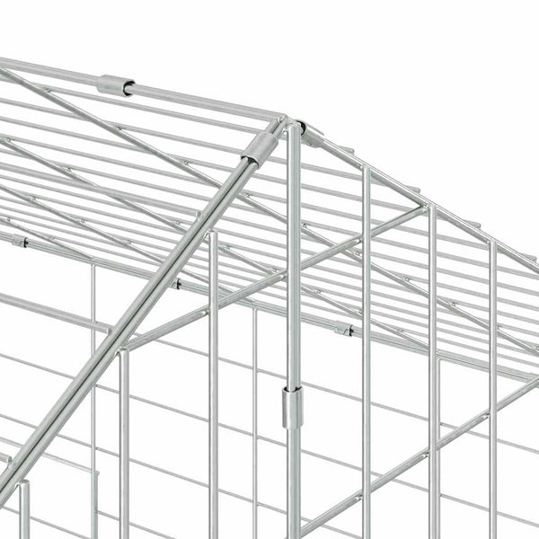 Kaninchenkäfig Silber Verzinkt 600cm