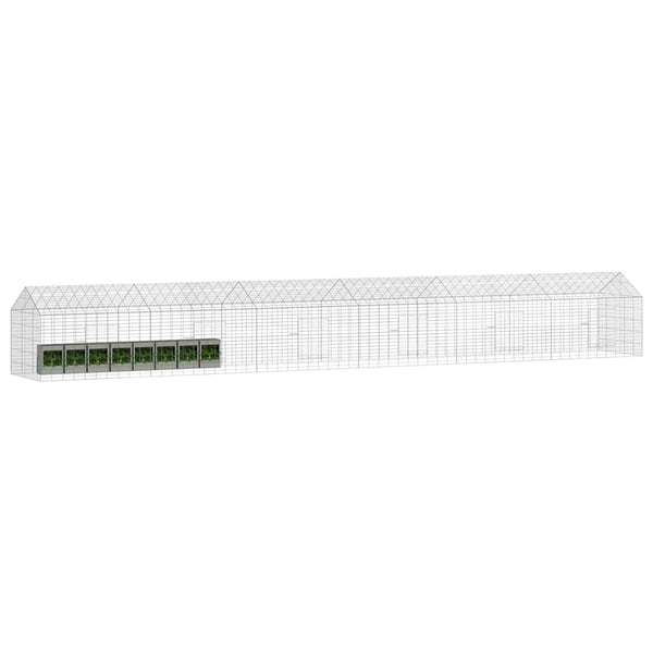 Kaninchenkäfig Silber Verzinkt 600cm
