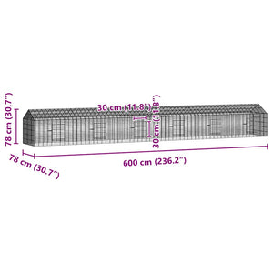 Kaninchenkäfig Silber Verzinkt 600cm