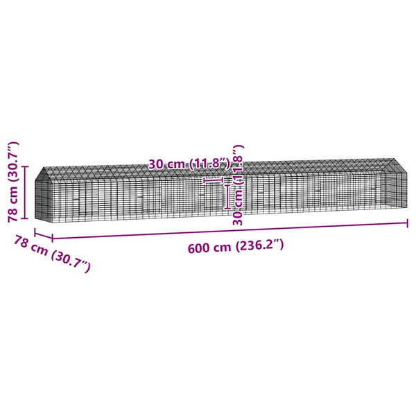 Kaninchenkäfig Silber Verzinkt 600cm