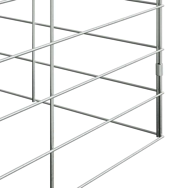 Hasenkäfig Silber Verzinkt 100x100x210cm