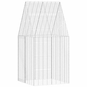 Hasenkäfig Silber Verzinkt 100x100x210cm