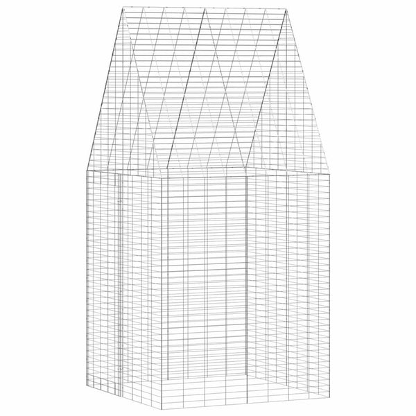 Hasenkäfig Silber Verzinkt 100x100x210cm