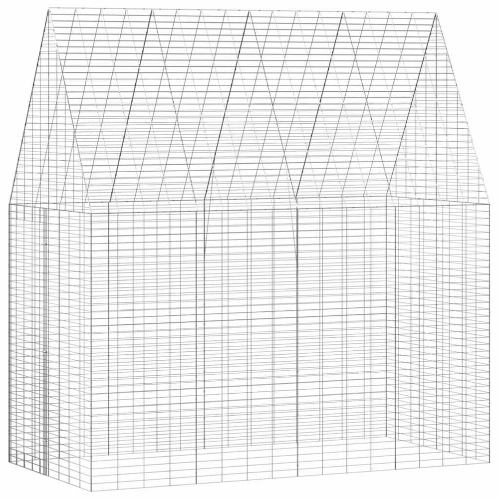 Hasenkäfig Silber 200x100x210cm