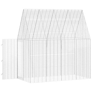 Hasenkäfig Silber 200x100x210cm