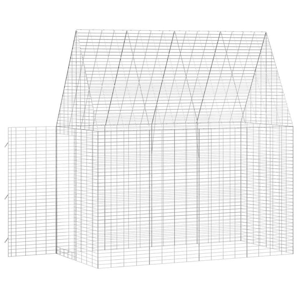 Hasenkäfig Silber 200x100x210cm