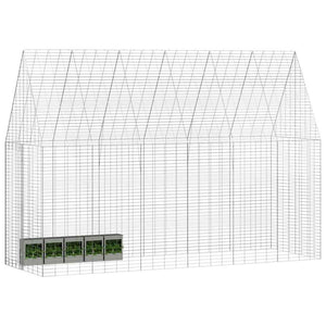 Hasenkäfig Silber Verzinkter Stahl 300cm