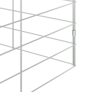 Hasenkäfig Silber Verzinkt 400x100x210cm