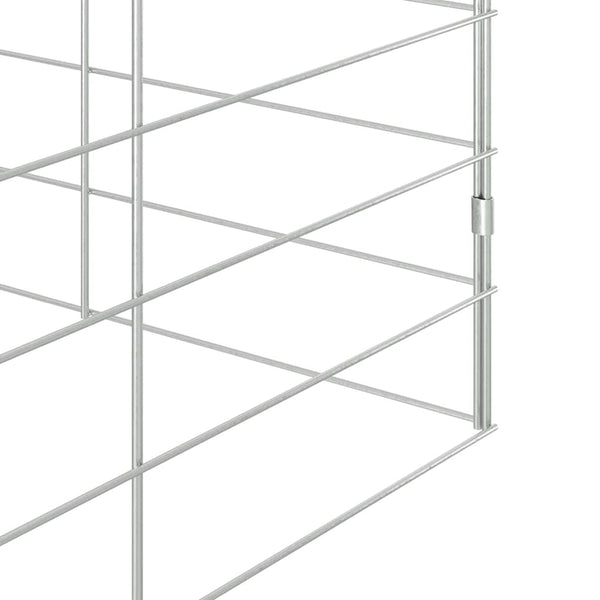 Hasenkäfig Silber Verzinkt 400x100x210cm