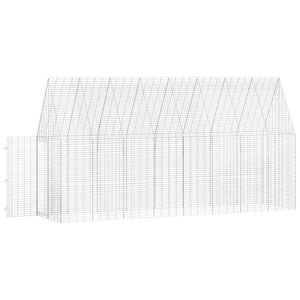 Hasenkäfig Silber Verzinkt 400x100x210cm