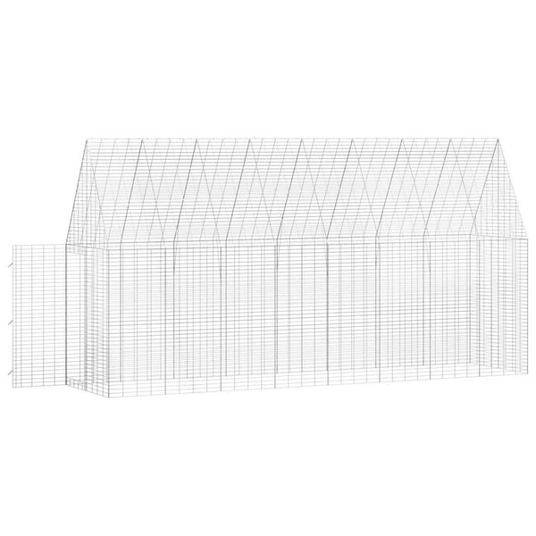 Hasenkäfig Silber Verzinkt 400x100x210cm