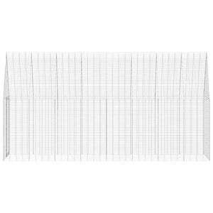 Hasenkäfig Silber Verzinkt 400x100x210cm