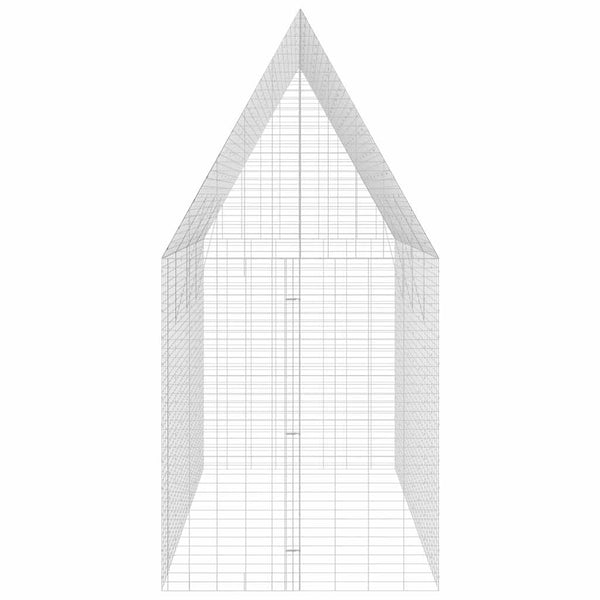 Hasenkäfig Silber Verzinkt 400x100x210cm