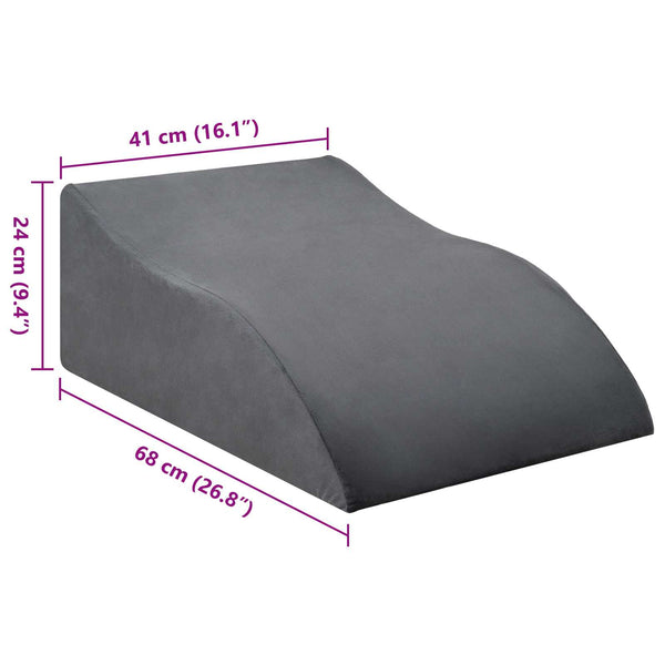 Beinkissen Grau PU-Schaum 68x41x24 cm