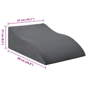 Beinkissen Grau PU-Schaum 68x41x21cm