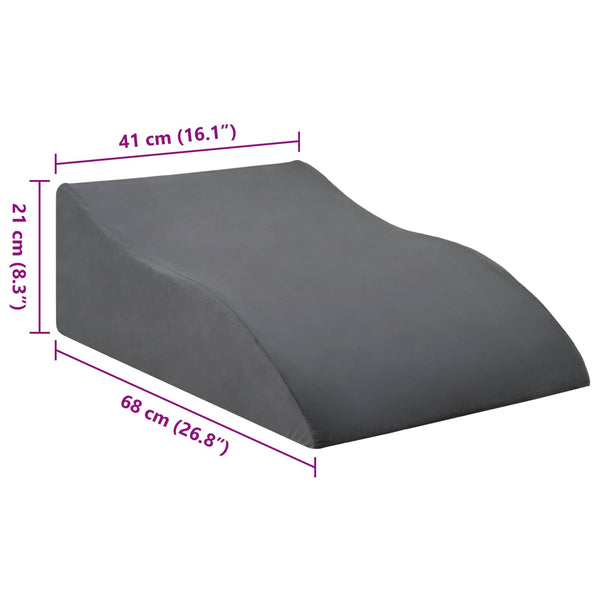 Beinkissen Grau PU-Schaum 68x41x21cm