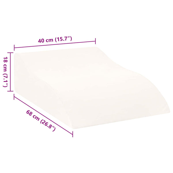 Beinkissen Weiß PU-Schaum 68x40x18cm