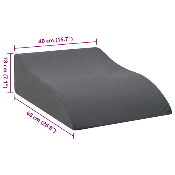 Beinkissen Grau PU-Schaum 68x40x18cm