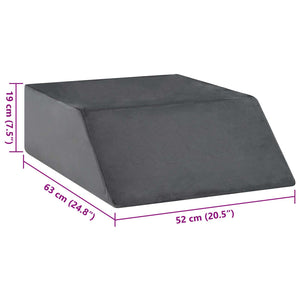 Beinkissen Grau PU-Schaum 63x52x19cm
