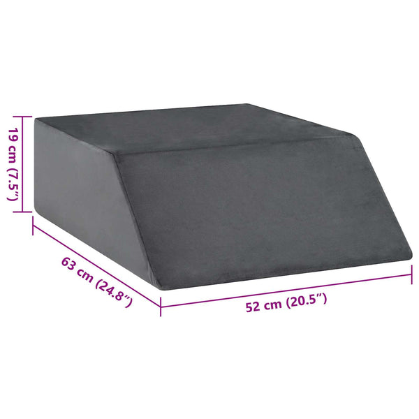 Beinkissen Grau PU-Schaum 63x52x19cm