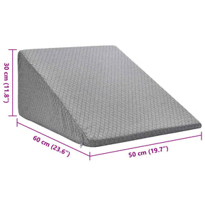 Beinkissen Grau Viscoschaum 60x50x30cm