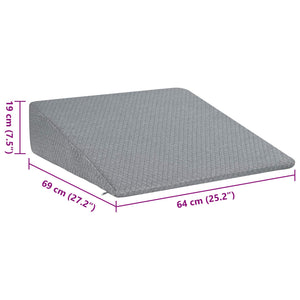 Keilkissen Grau Viscoschaum 69x64x19cm