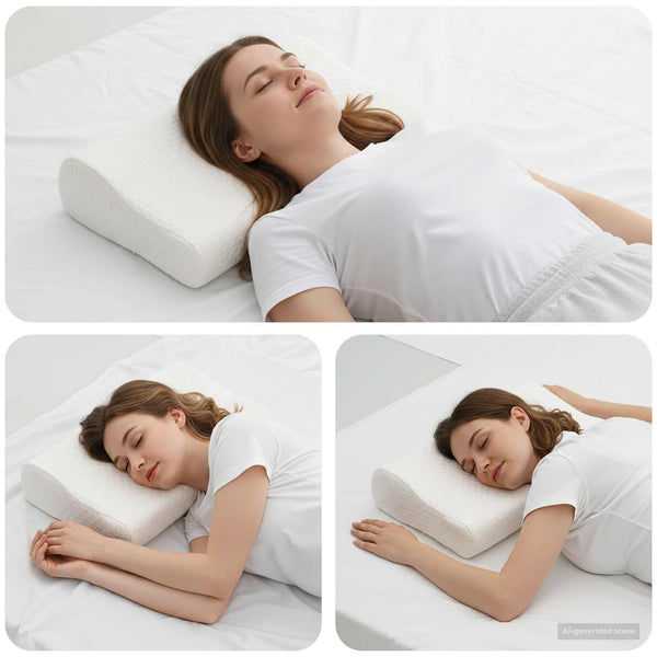 Viscoschaum Schlafkissen Weiß 50x30