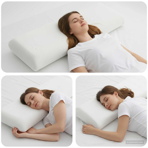 Uni Weißes Schlafkissen Gel-Speicherschaum 105 cm