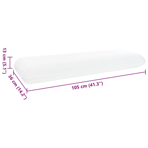 Uni Weißes Schlafkissen Gel-Speicherschaum 105 cm