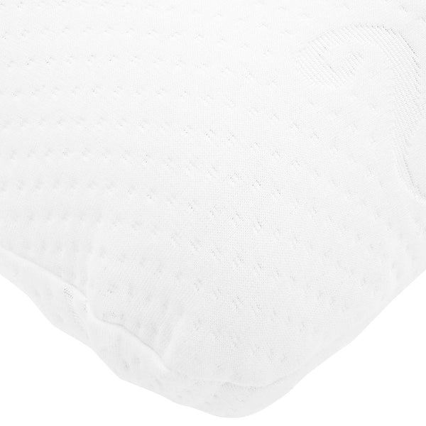 vidaXL Oreiller de sommeil uni blanc 120 x 36 x 13 cm Mousse à mémoire de forme de gel