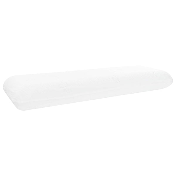 vidaXL Oreiller de sommeil uni blanc 120 x 36 x 13 cm Mousse à mémoire de forme de gel