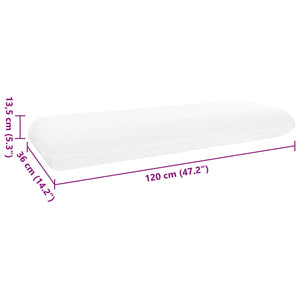 vidaXL Oreiller de sommeil uni blanc 120 x 36 x 13 cm Mousse à mémoire de forme de gel