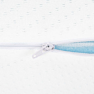 vidaXL Oreiller de couchage uni blanc 135 x 36 x 13 cm mousse à mémoire de forme en gel
