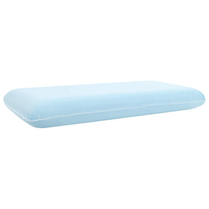 vidaXL Oreiller de couchage uni blanc 135 x 36 x 13 cm mousse à mémoire de forme en gel