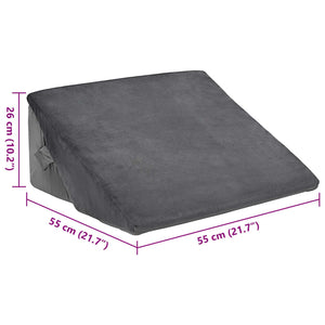 Keil Kopfkissen Grau Viscoschaum 55x55 cm