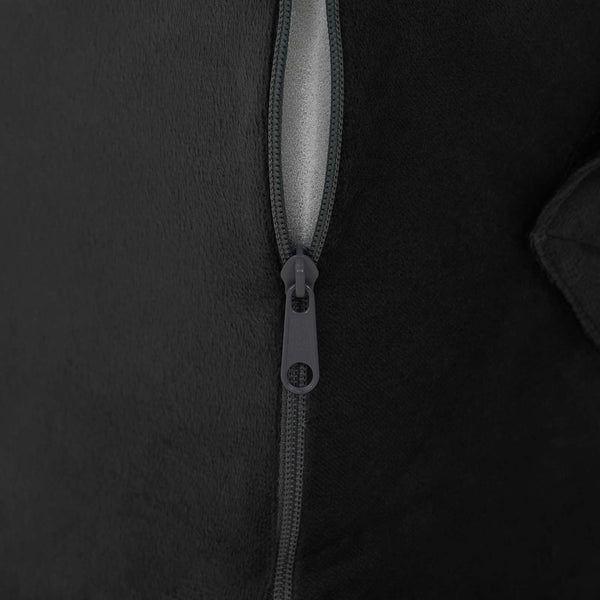 Keil Kopfkissen Schwarz Viscoschaum 55x55 cm