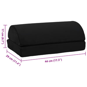 Schwarzes Fußstützkissen PU-Schaum 44x29x17cm