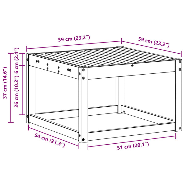 Akazienholz Outdoor Fußhocker