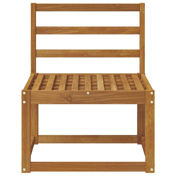 Canapé d'extérieur central vidaXL Bois d'acacia massif Naturel 59 x 63 x 73 cm