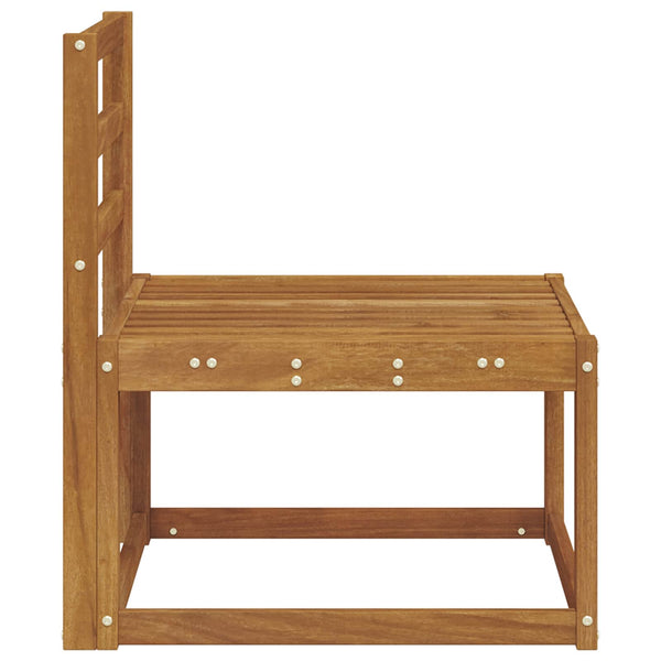 Canapé d'extérieur central vidaXL Bois d'acacia massif Naturel 59 x 63 x 73 cm