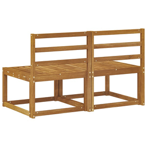 2er Set Outdoor Mittelsofa Akazie Massivholz